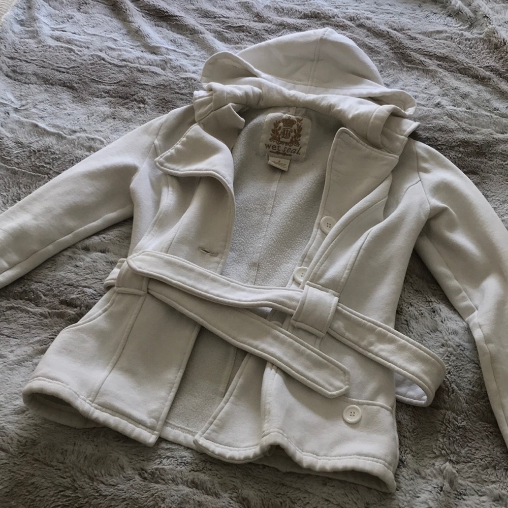 White sweater jacket